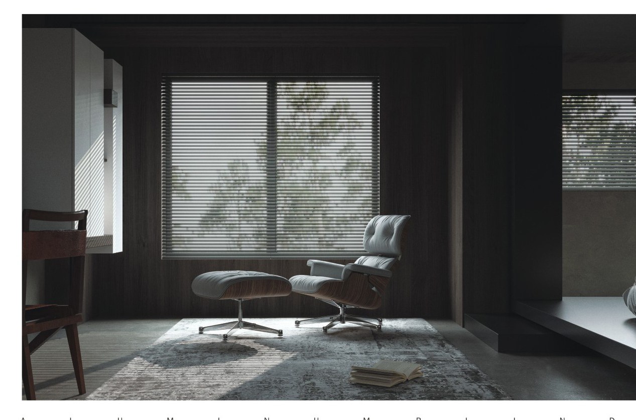 Aluminum venetian blinds modern interior