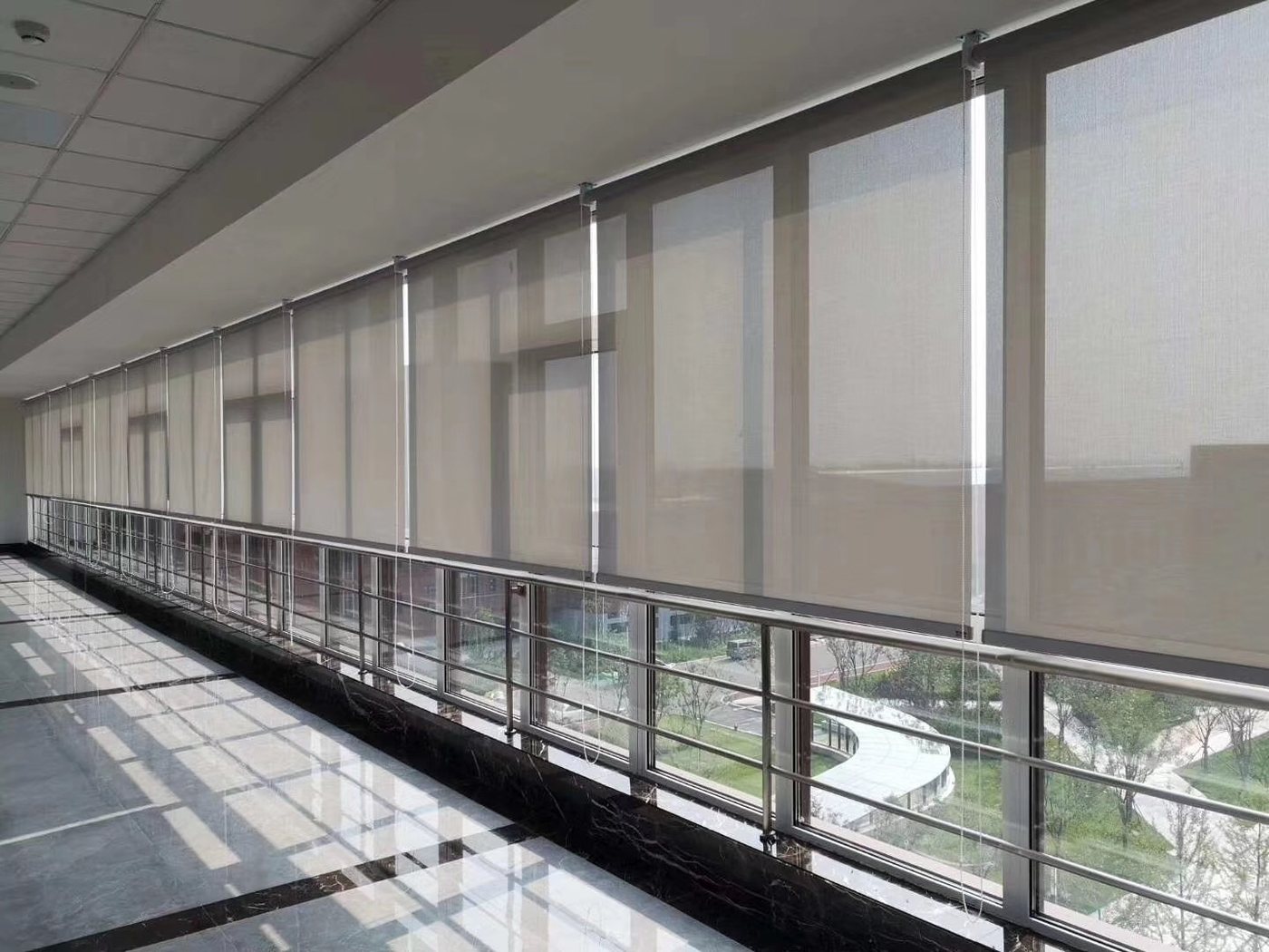 Education or office honeycomb shades example