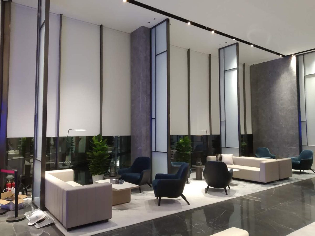 Hospitality vertical sheer curtains project