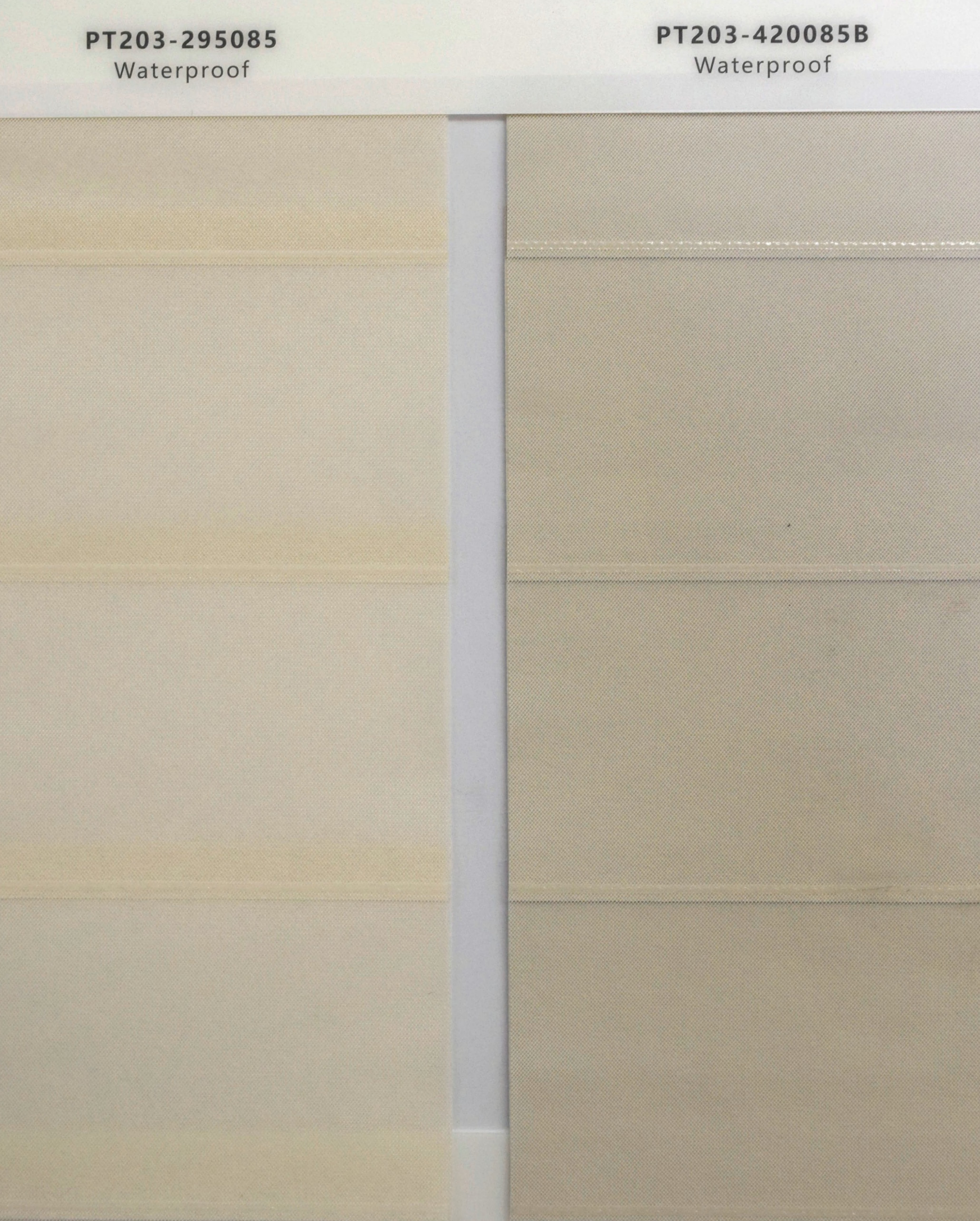 Saiwenna Shangri-La and Sheer Horizontal Shades natural material color card