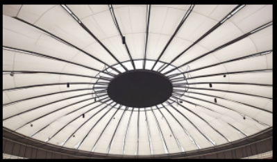 China Aerospace FTS Ceiling Shading Reference Radial FTS fabric ceiling shading detail in the China Aerospace reference