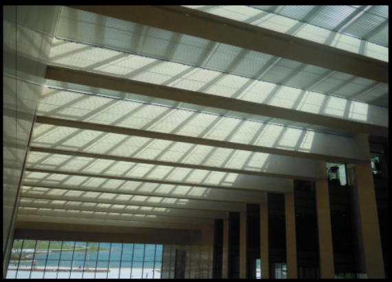 Tianjin Cultural Museum Skylight Shading Reference Installed skylight dimming-louver reference at Tianjin Cultural Museum